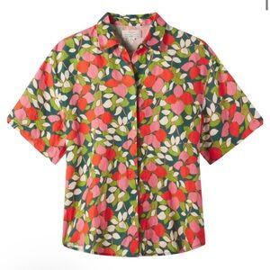 Trovata sienna rainforest linen shirt NWT